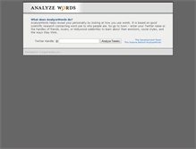Tablet Screenshot of analyzewords.com